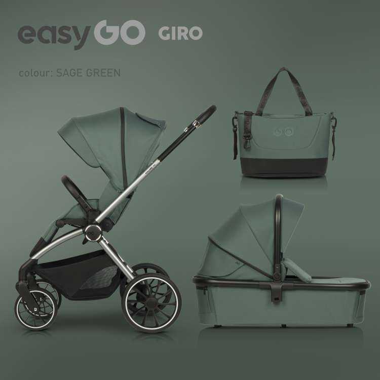 EUROCART EASY GO GIRO 2U1 KOLICA ZA BEBE SAGE GREEN